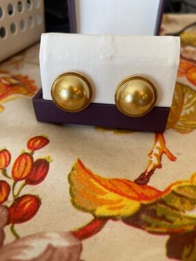 Joan Rivers Gold Dome Earrings